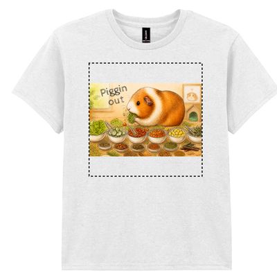 A cute guinea pig filling his stomach with veggies