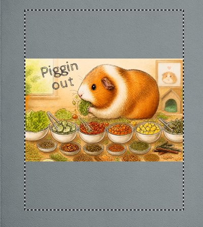 A cute guinea pig filling his stomach with veggies